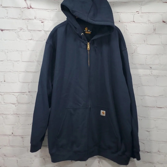 Carhartt Midweight Full-Zip Long-Sleeve Hooded Sweatshirt RD Men's Size 4XL - Picture 3 of 14